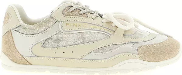 White Leather Low Top Sneakers