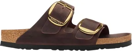 Brown Leather Flat Sandals