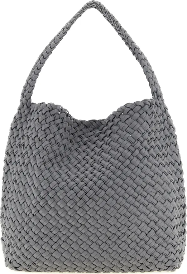 Gray Nylon Shoulder Bag