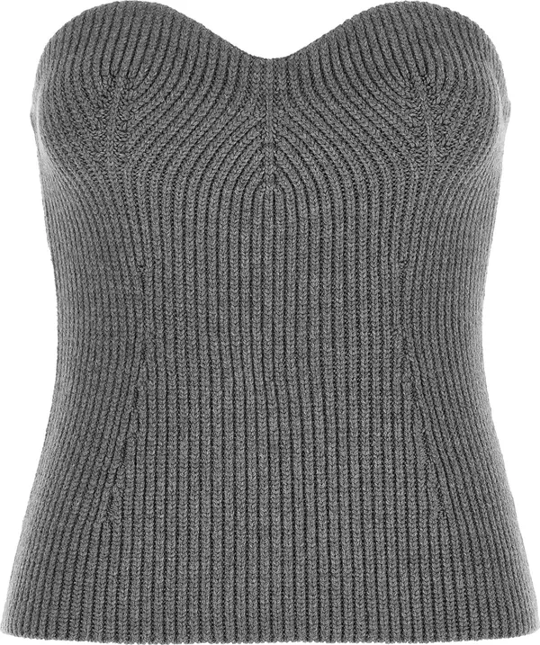 Gray Virgin Wool Blouse