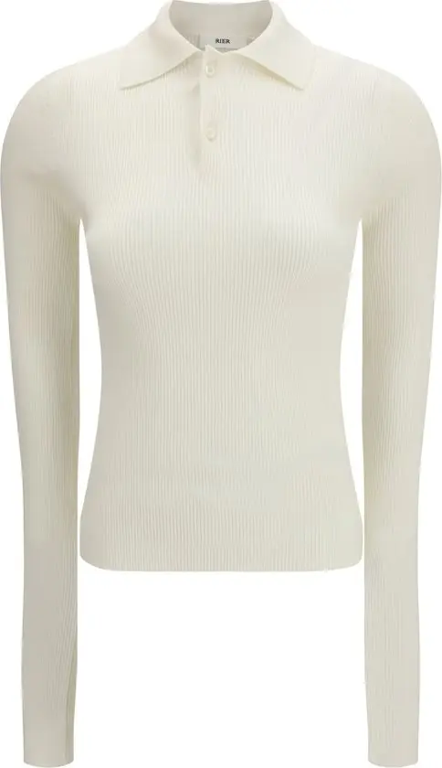White Silk Polo Shirt