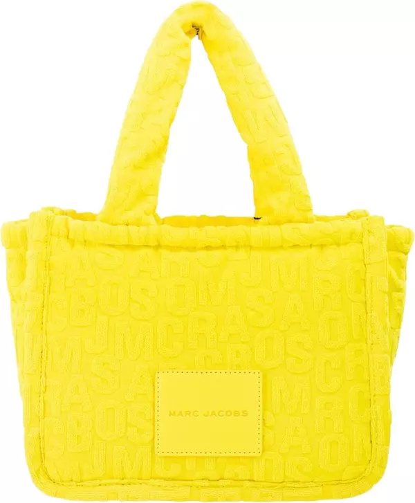 Marc Jacobs The Monogram Terry Tote Small Golden Kiwi Shoulder Bag Purse