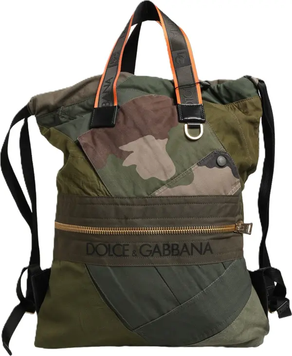 Military Green Patchwork Rucksack Backpack Borse Men Bag