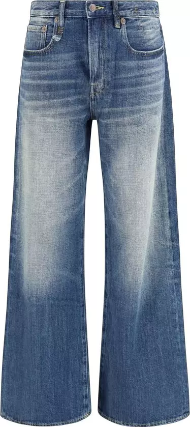 Blue Cotton Relaxed Fit Jeans