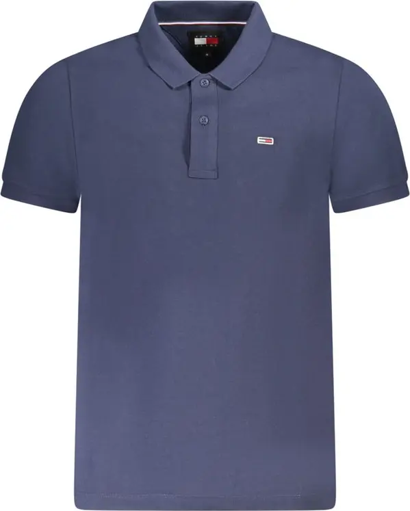 Blu Cotton Men Polo Shirt