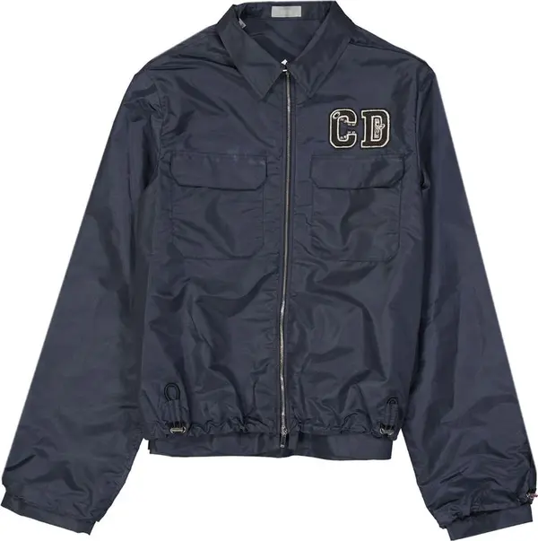 Blue Polyamide Full-Length Jacket