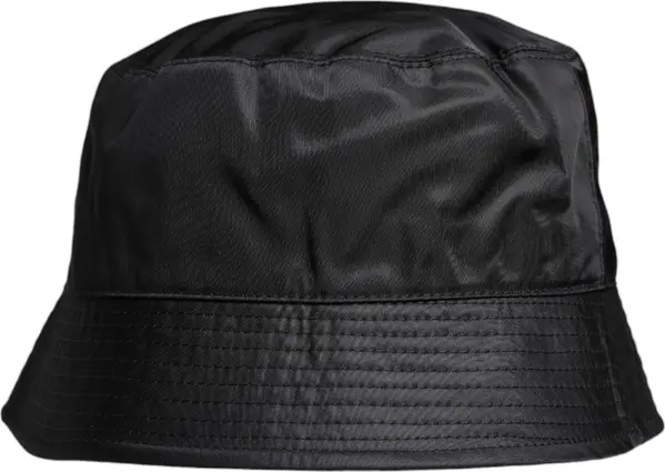 Black Cotton Wide Brim Bucket Hat