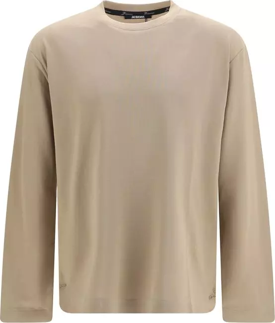 Beige Paper Long Sleeve T-Shirt