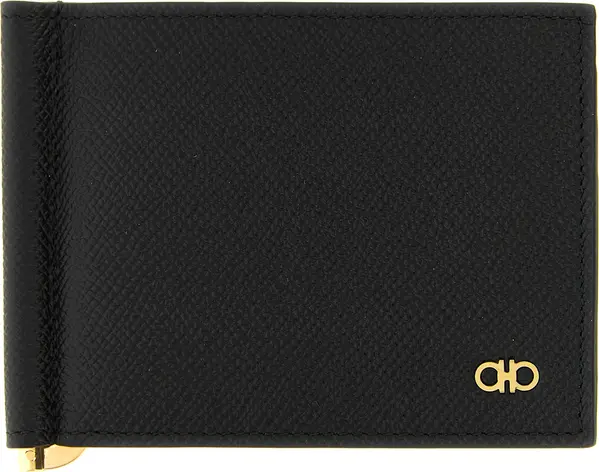 Black Calfskin Money Clip