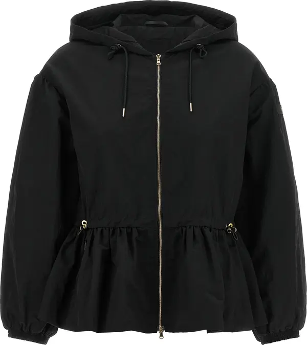 Black Nylon Full-Length Jacket