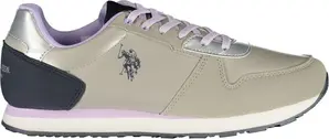 Silver Polyester Women Sneaker
