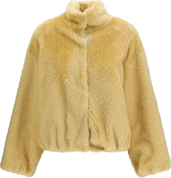 Gold Modacrylic Bomber