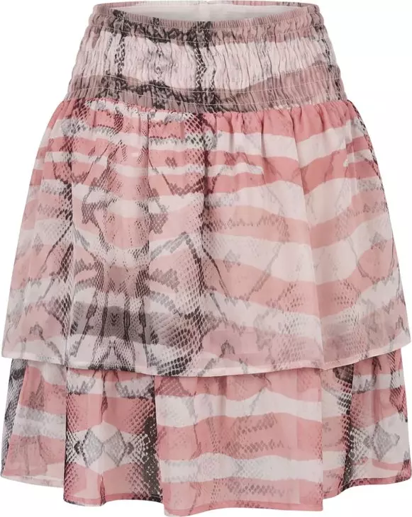 Pink Polyester Women Skirt