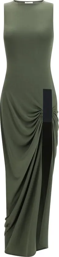 Bicolor Polyester Casual Dress