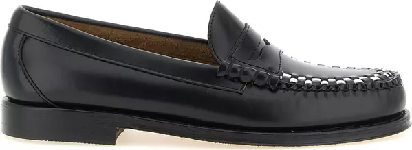 Bicolor Cowhide Slip-On Loafers