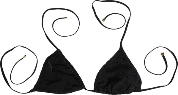 Black Embroidered Triangle Swimwear Underwear