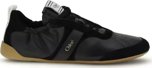 Black Goatskin Athletic Sneakers