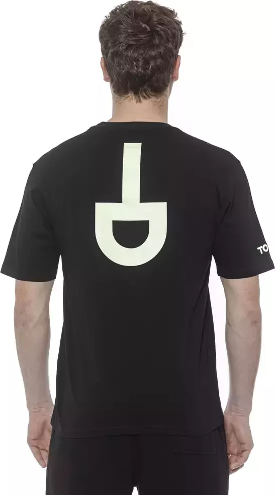 Black Cotton Men T-Shirt