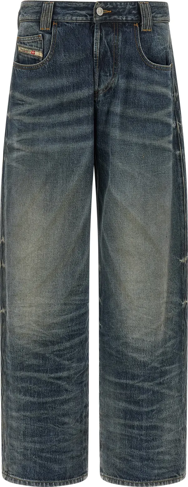 Blue Cotton Relaxed Fit Jeans