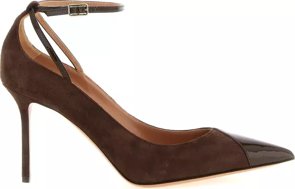Brown Calfskin High Heel Pumps
