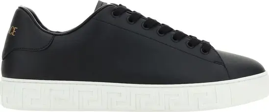 Black Calf Leather Bos Taurus Low Top Sneakers