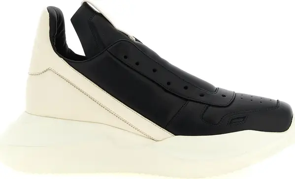 Bicolor Calfskin Chunky Sneakers