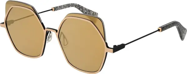 Gold Stainless Steel Sunglasses