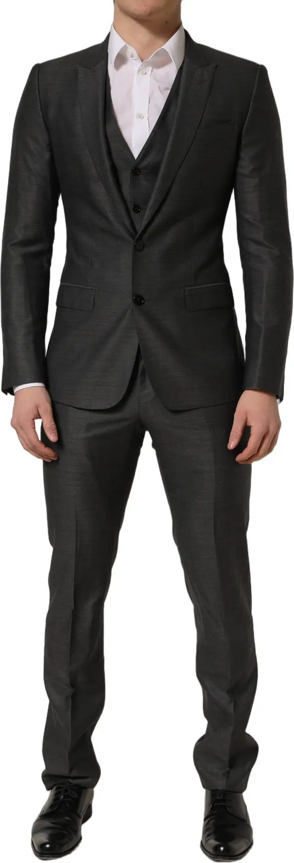 Gray MARTINI Slim Fit Formal 3 Piece Suit