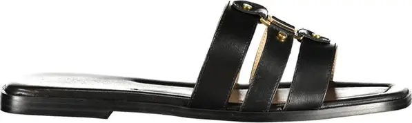 Black Leather Women's Sandal