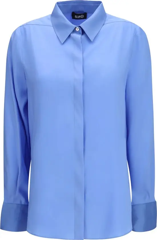 Blue Silk Blouse