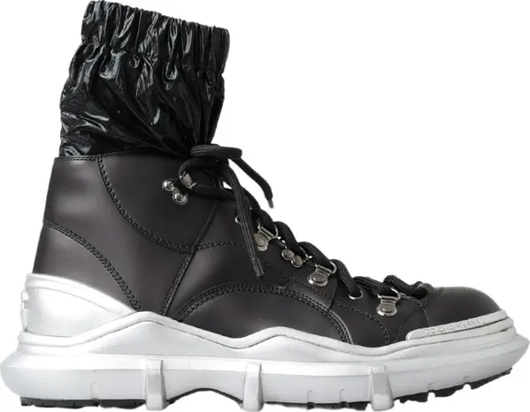 Black Nylon Galileo High Top Sneakers Shoes