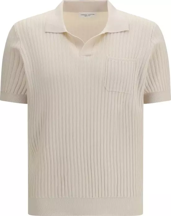 Beige Cotton Polo Shirt