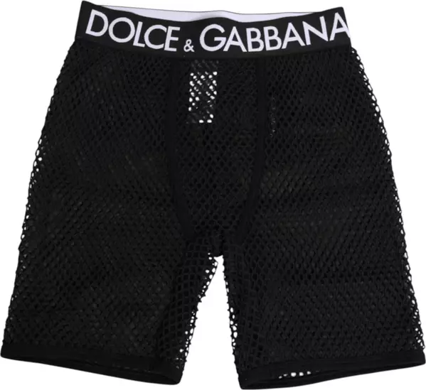 Black Cotton Logo Shorts Midi Trouser Underwear