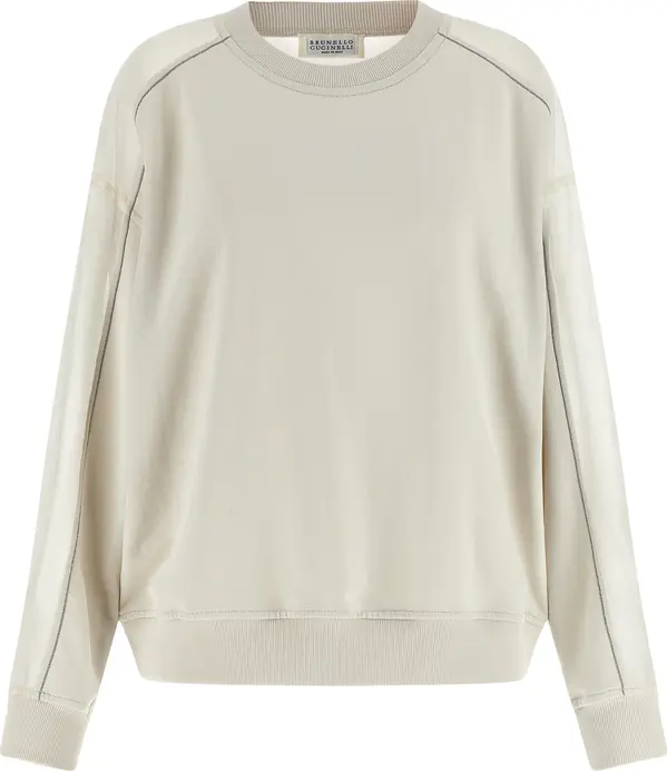 White Cotton Sweatshirt