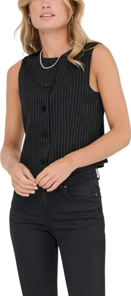 Black Recycled Polyester Waistcoat