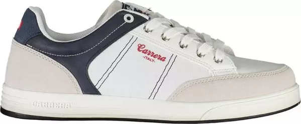White Polyurethane Men Sneaker
