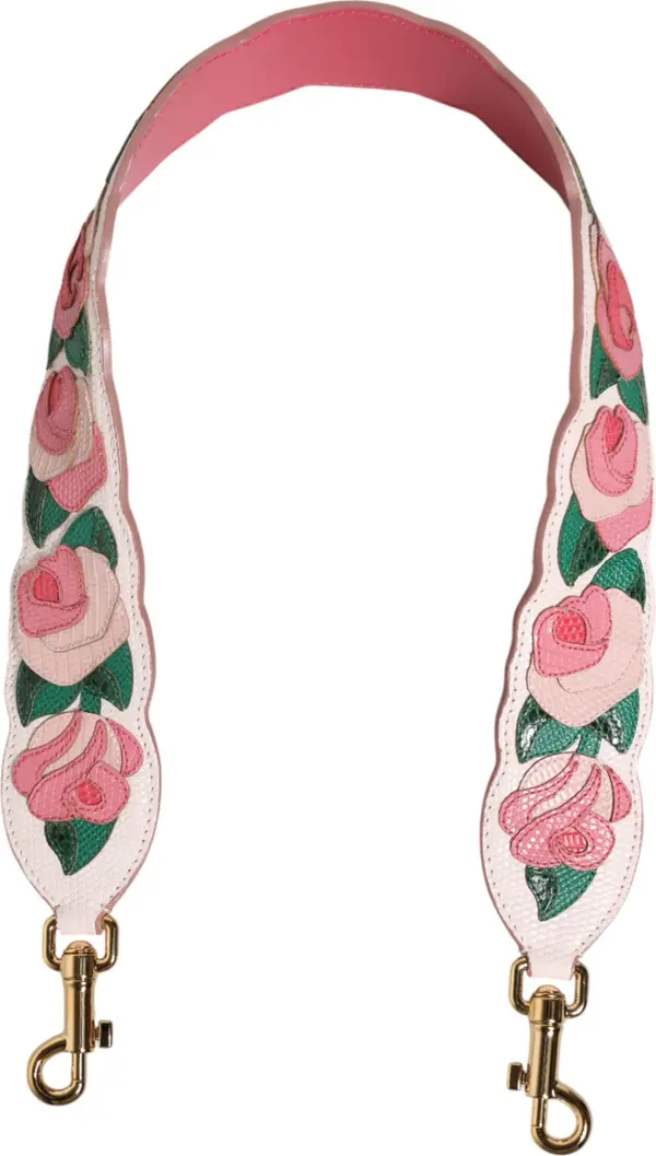 Strap White Floral Calf Leather Bag Accessory Shoulder