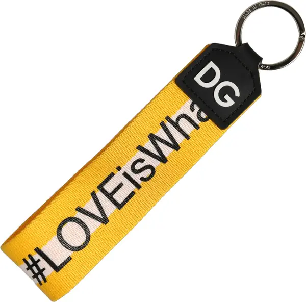 Multicolor Logo Polyester Brass Holder Keychain