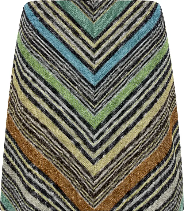 Multicolor Viscose Long Skirt