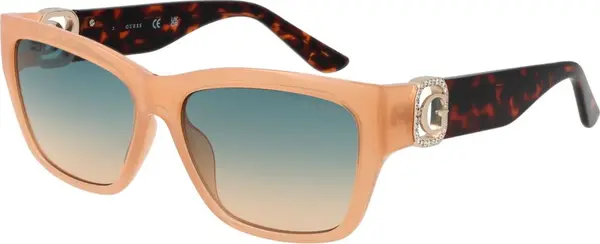Beige Stainless Steel Sunglasses