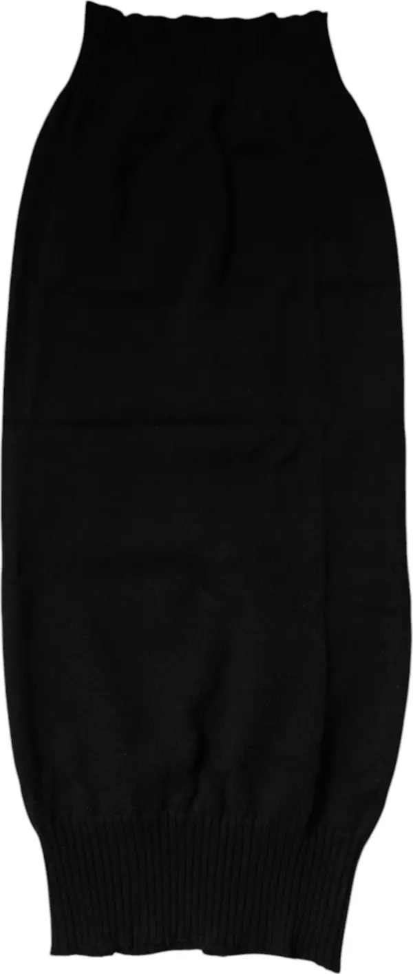 Black Cashmere Knitted Neck Warmer Foulard Scarf