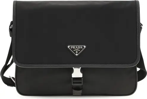 Black Recycled Polyamide Shoulder Bag