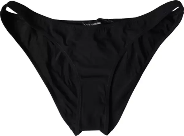Black Nylon Swimwear Beachwear Bottom Bikini