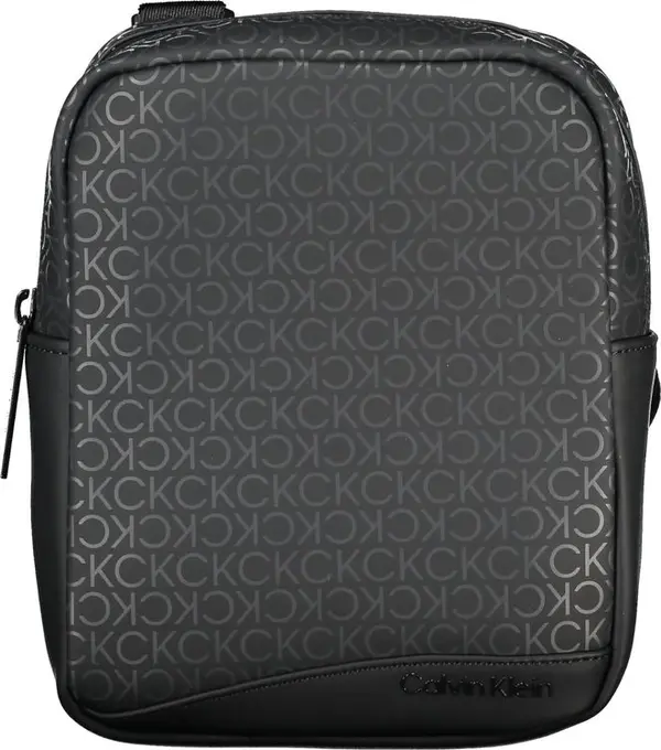 Black Polyester Men Shoulder Bag