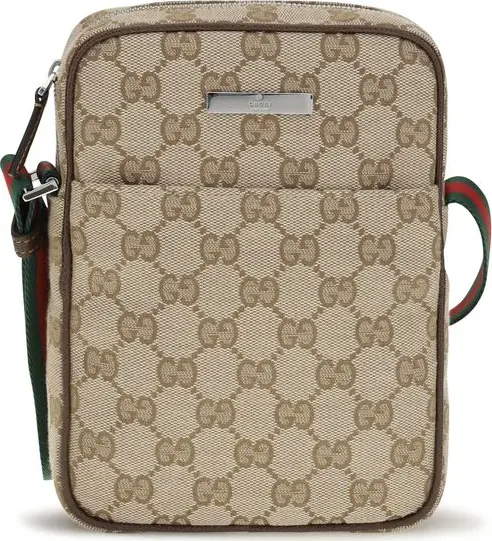 Beige Fabric Shoulder Bag