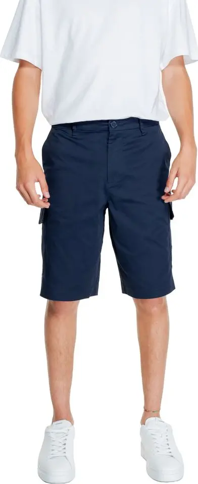 Blue Cotton Bermuda Shorts