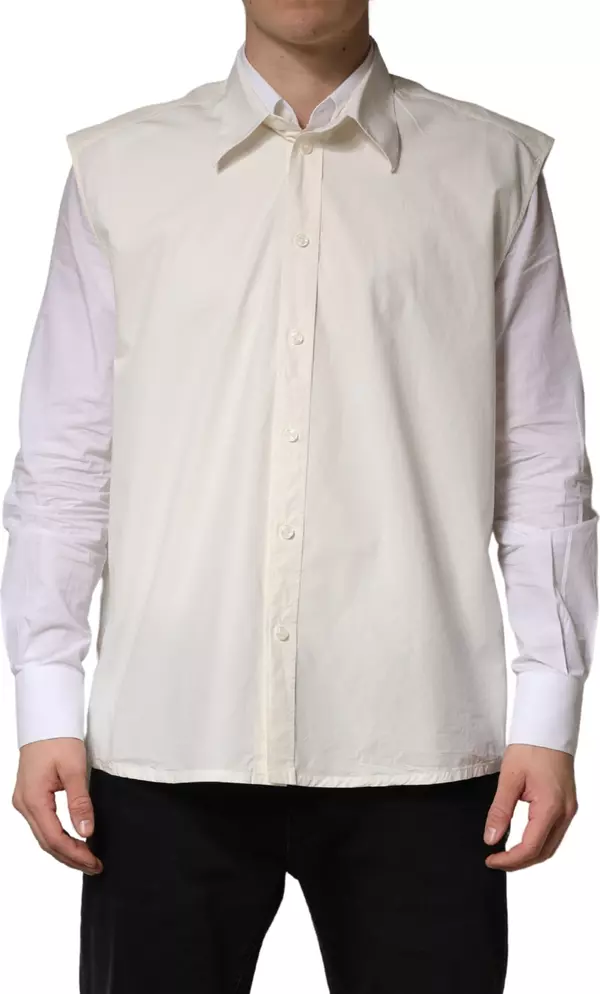 White MARTINI Cotton Men Dress Formal Shirt