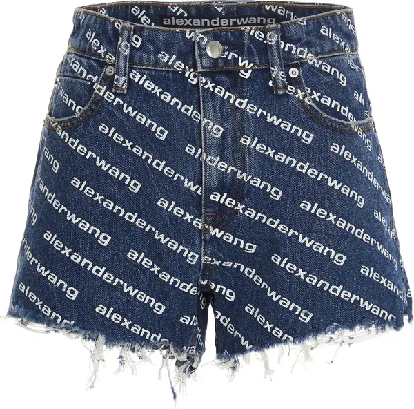 Blue Cotton Bermuda Shorts