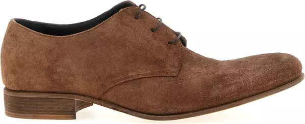 Brown Suede Leather Oxfords And Derbies