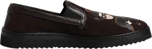 Brown Suede DG Family Slip On Flats Shoes